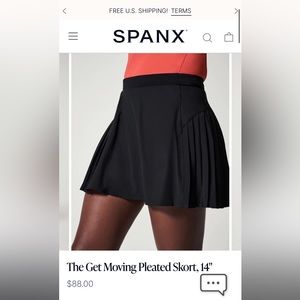 Spanx Get Moving Pleated Skort